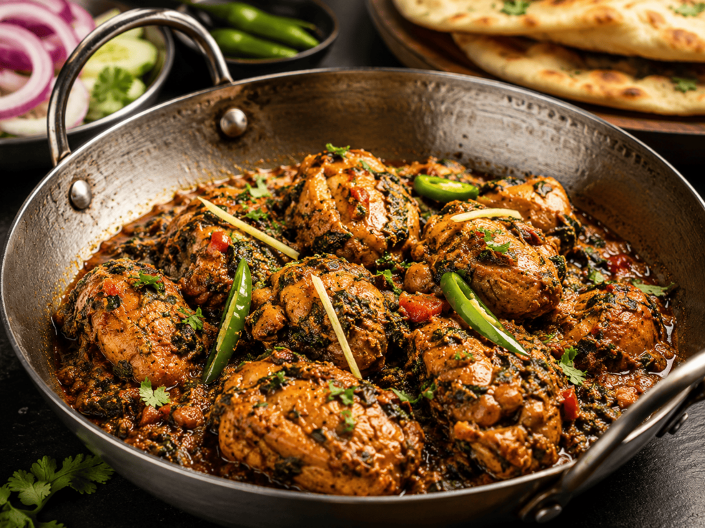 authentic karahi methi chicken